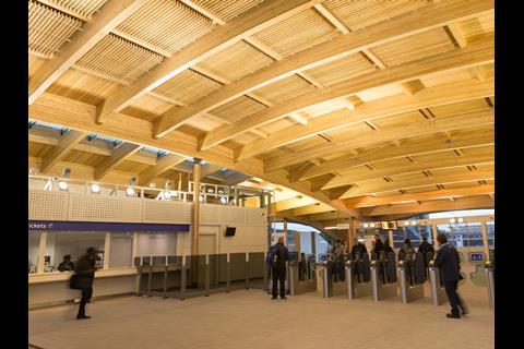 A new building at Abbey Wood station in southeast London has opened.